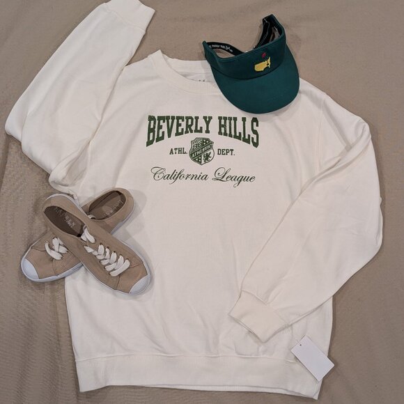 NWT Oversized "Beverly Hills" Sweatshirt - Women sz M - Picture 4 of 9